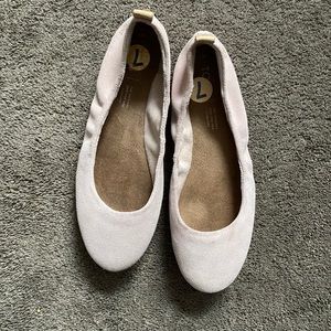 Pale blush flats